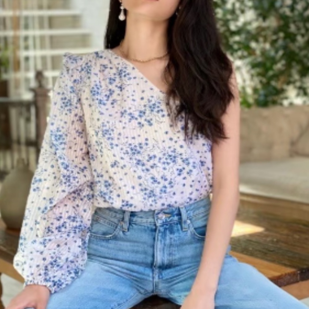 CAMI NYC One Shoulder Floral Bodysuit